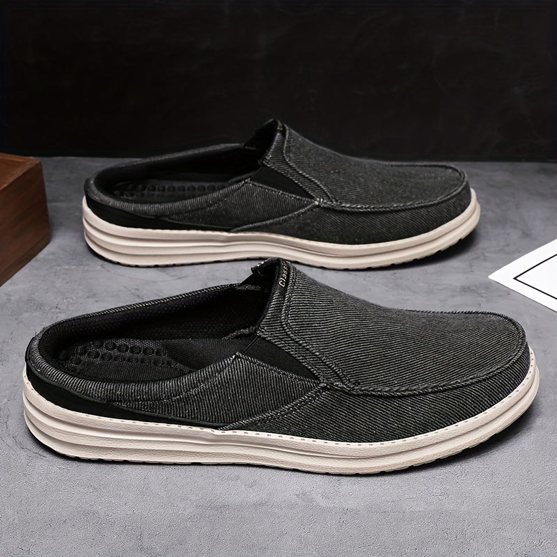 Men's Solid Mule Shoes Comfy Non Slip Hollow Out Casual Slippers