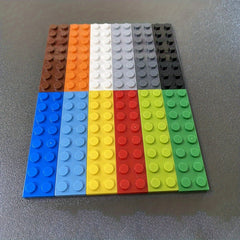 12pcs Building Blocks 2x8 Low Wall Bricks Farm Garden Character