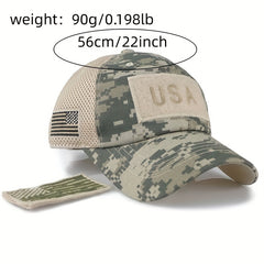 Camouflage Trucker Hat Flag Embroidery Baseball Cap Patriotic Dad Hats