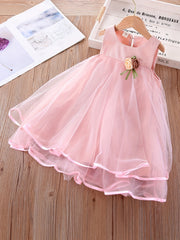 Rose Decor Princess Dress For Girls Birthday Dresses Party Ball Gown