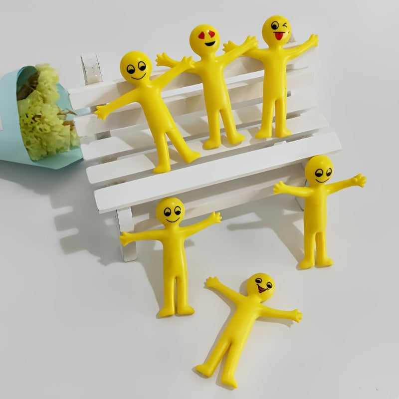 22pcs Yellow Figure Toys Soft Rubber for Christmas Party Decorations
