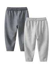 2pcs Dinosaur Print Boys Casual Sweatpants Quick Drying Jogger Sports Pants