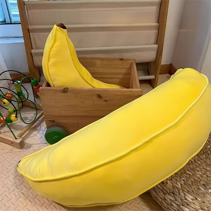 Simulated Banana Plush Pillow Soft Polyester Long Cushion for Dorms & Bedrooms