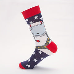 Cartoon Food Print Socks & Funny Mid Tube Socks Women's Stockings & Hosiery