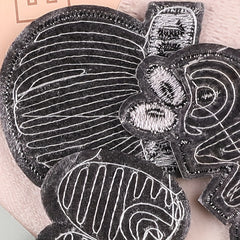 4pcs Sequin Eyes Letter Mix And Match Patches DIY Iron on Model Cloth Stickers