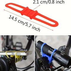 Bike Flashlight Mount Easy Installation Durable Silicone Band