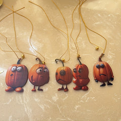 5pcs Halloween Pumpkin Pendant Ghost Pumpkin Hanging Ornament