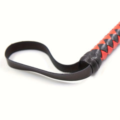 PU Leather Long Horse Whip for Equestrian Shows