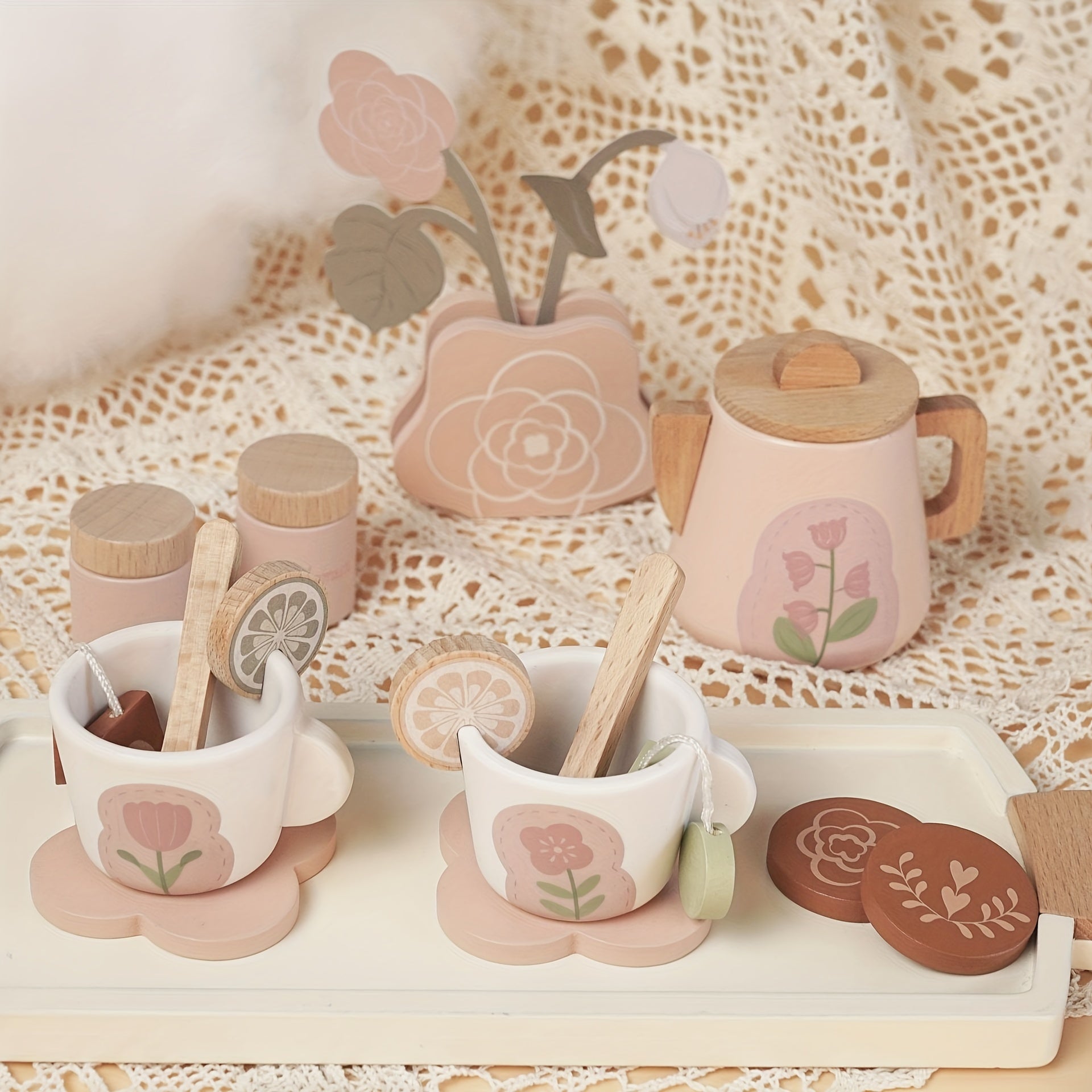 Peach Cheese Tea Dessert Set Play House Toy