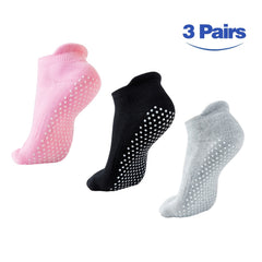Women's Non-slip Yoga Pilates Socks Elastic Low Cut Dance Training Socks