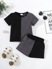 Boys Round Neck T Shirts and Shorts Set Kids Summer Clothes