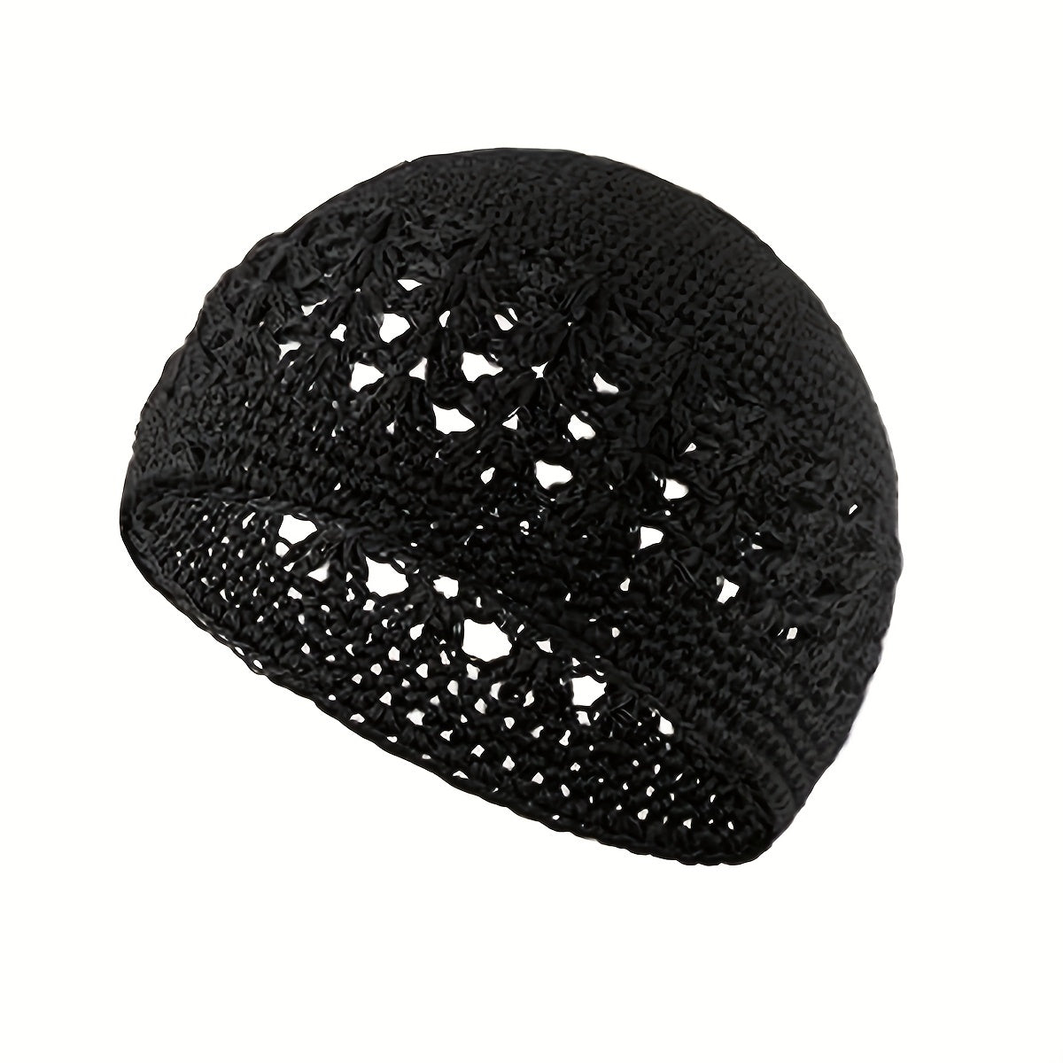 Hollow Out Crochet Beanie Elastic Skull Cap Soft Turban Knit Hats