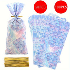 Mermaid Themed Goodie Bags for Party Favors and Gifts