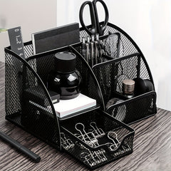 Metal Pen Holder Stationery Storage Box Back To School Supplies
