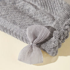Baby Girls Bow Ruffled Pantyhose for Summer & Spring