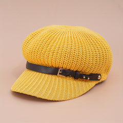 Candy Beret Casual Knit Beret Cap Lightweight Painter Hat For Women