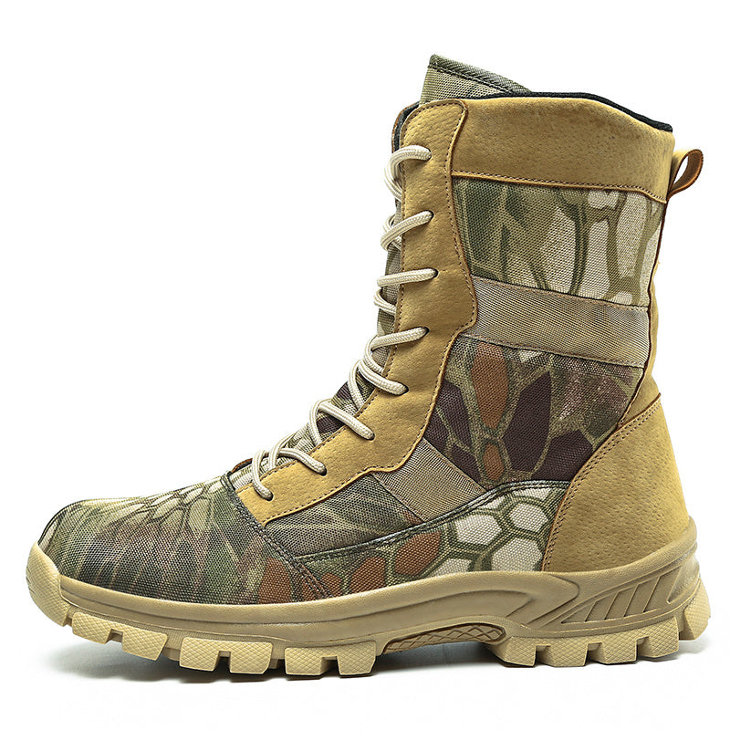 Boy's Waterproof Tactical Boots Non Slip Hiking Shoes