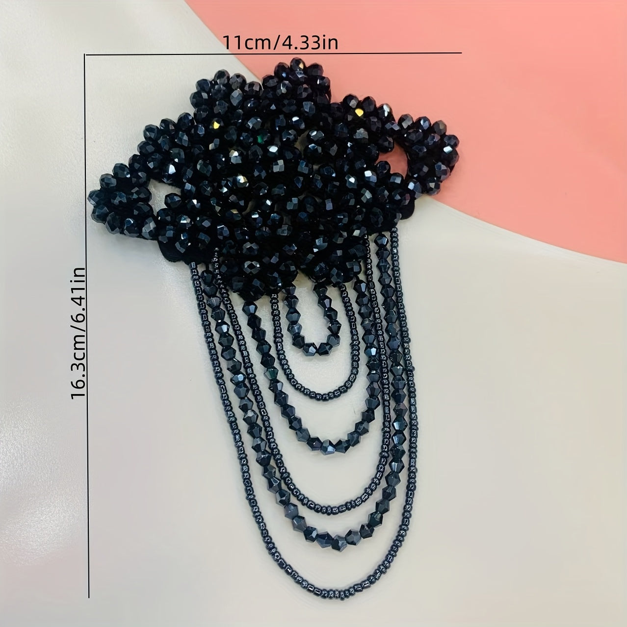 Men's Golden Bead Fringe Flower Costume Jewelry Accessory for Parties
