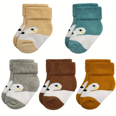 10 Pairs Cartoon Pattern Crew Socks for Boys Kids