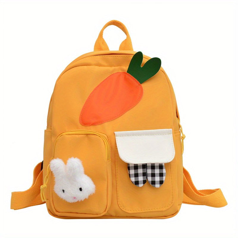 Cartoon Bunny Carrot Schoolbags for Kids