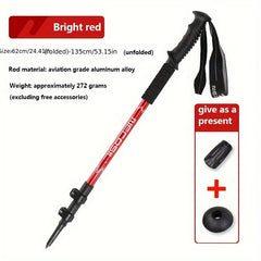 Telescopic Trekking Stick Aluminum Outdoor Hiking Climbing Travel