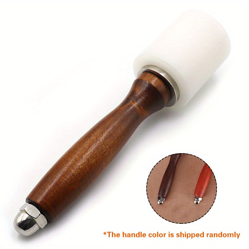 Leather Carve Hammer Nylon Hammers Mallet Wood Handle For Leather Craft Punch