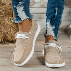 Women's Breathable Canvas Shoes Low Top Lightweight Casual Shoes