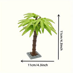 Beach Palm Tree Coconut Tree Building Block Plant Scene Set