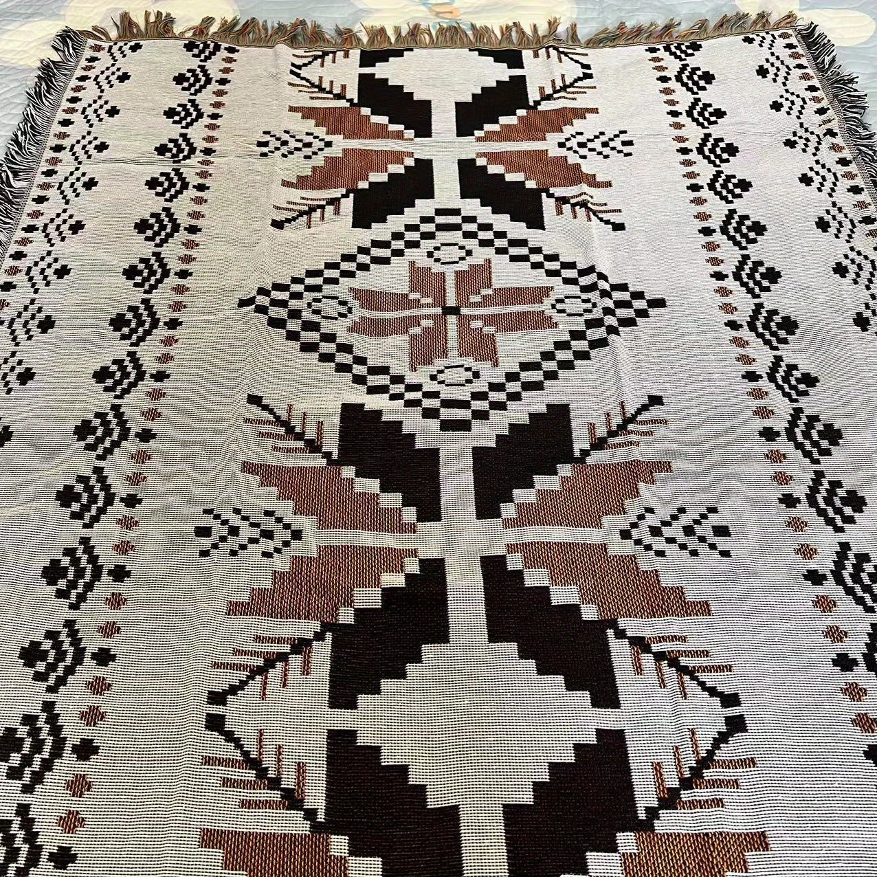 Bohemian Style Picnic Mat for Outdoor Camping and Beach Use