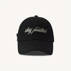 Retro English Embroidery Peaked Cap Soft Top Cargo BF Style Baseball Cap