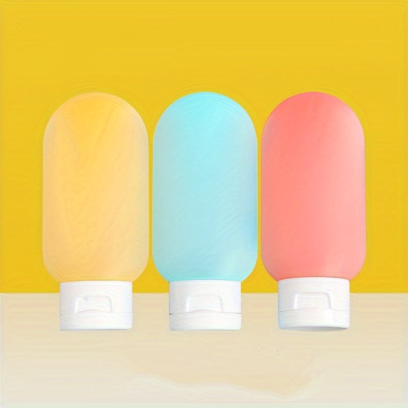 3pcs Travel Sub Bottle Toiletries Makeup Shampoo Shower Gel Portable