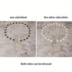 Lucky Clover Golden Waist Chain & Reversible Belly Chain