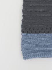 Colorblock Cutout Knitted Pullover Sweater V Neck Long Sleeve