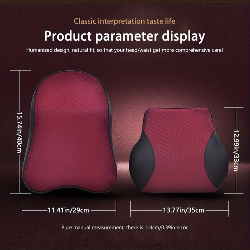 Car Neck Pillow Memory Cotton Waist Cushion Neck Protection Pillow