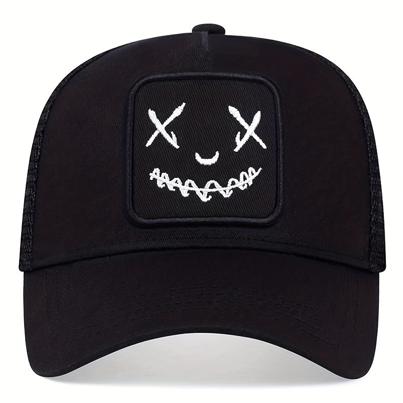 Men's Happy Face Baseball Cap Adjustable Casual Hat Spring Autumn Summer Style