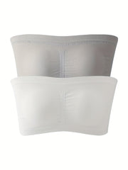 2 Pack Plus Size Solid Wireless Bra Set