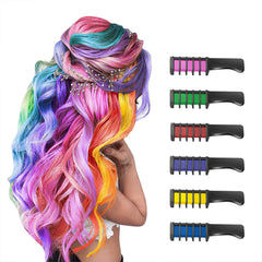 Hair Chalk Comb Washable DIY Hair for Halloween Birthday Cosplay