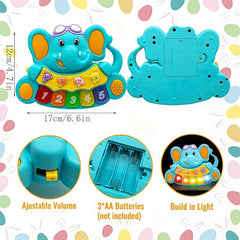 Elephant Shaped Musical Piano Toy for Kids