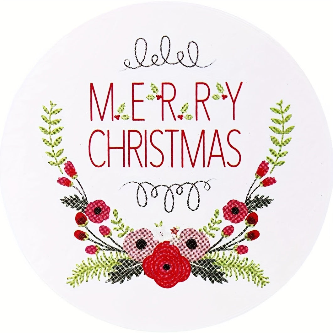 500pcs Round Christmas Santa Decoration Self adhesive Sticker