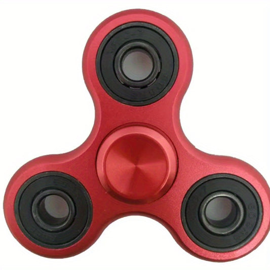 Aluminum Triangular Fidget Spinner Stress Relief Toy Orange