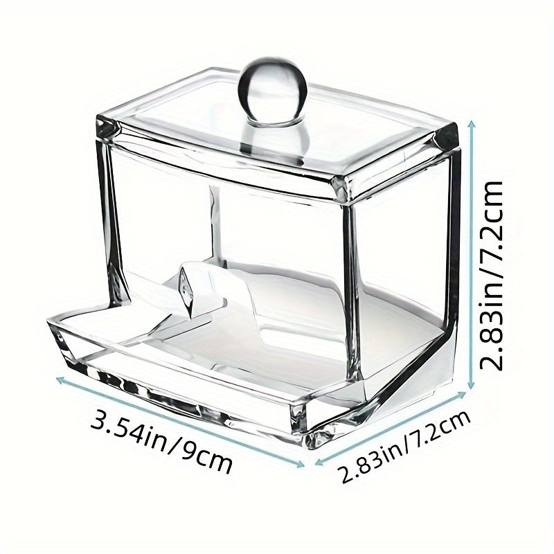 Clear Swab Rack Ball Dispenser for Bathroom Storage