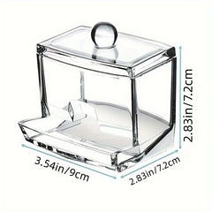 Clear Swab Rack Ball Dispenser for Bathroom Storage