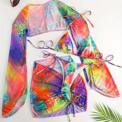 Bell Sleeve Swimsuit Women's Wrap Bathing Suit