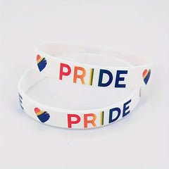 2pcs Rainbow Letter Wrist Band Bracelet