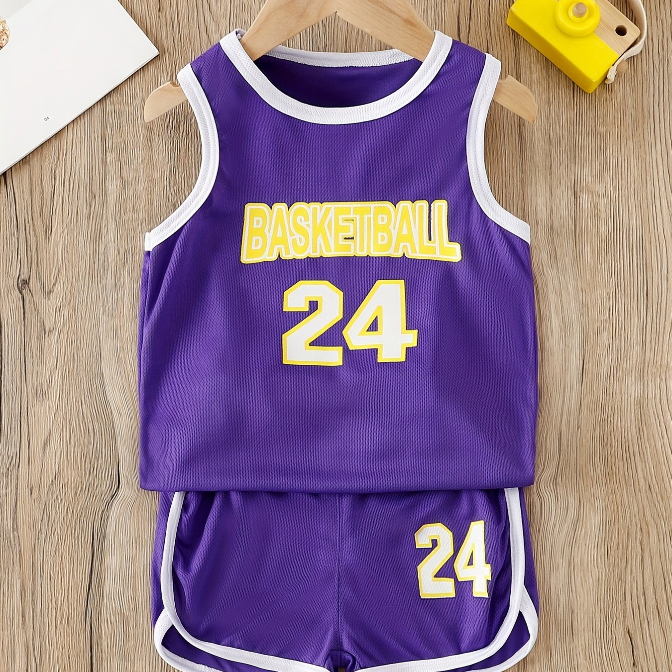 Boy's Basketball Suit No. 24 Tank Top & Shorts Set