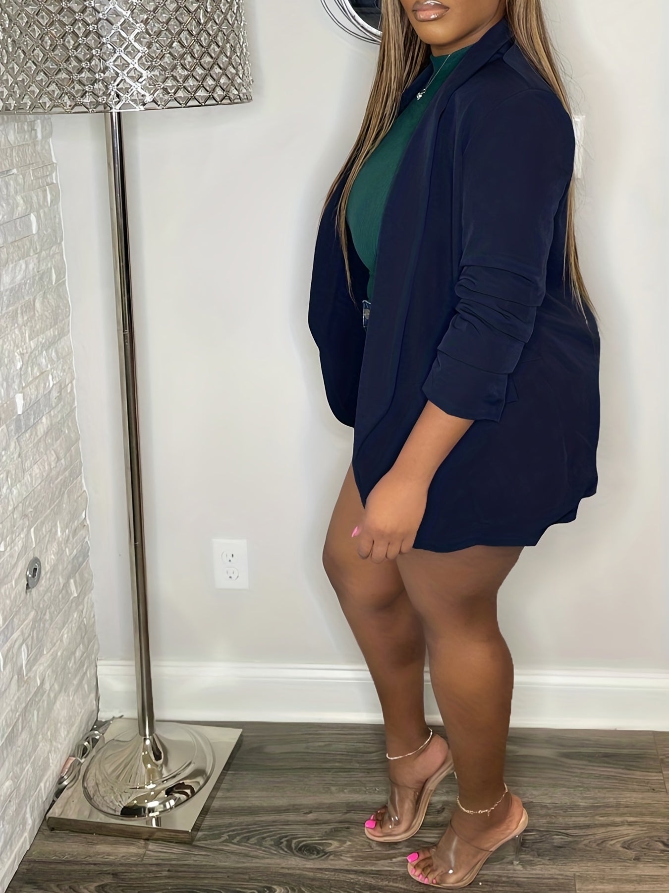 Casual Lapel Blazer Long Sleeve Office Outerwear