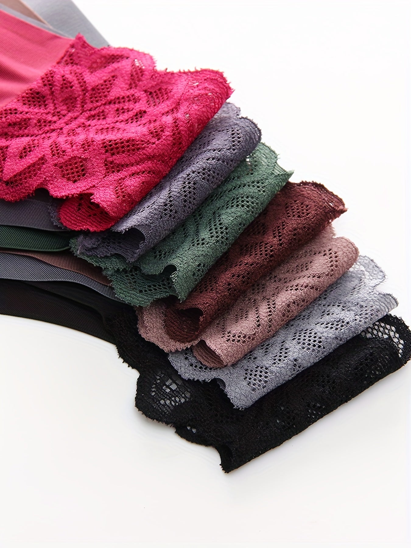 7pcs Lace Thongs Sexy Intimates Panties Women's Lingerie