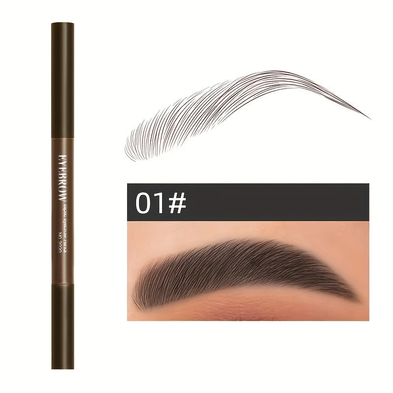 Dual Head Eyebrow Pencil Waterproof Long Lasting with Powder