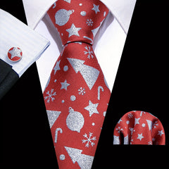 Barry Wang Men's Yellow Cartoon Jacquard Tie Set