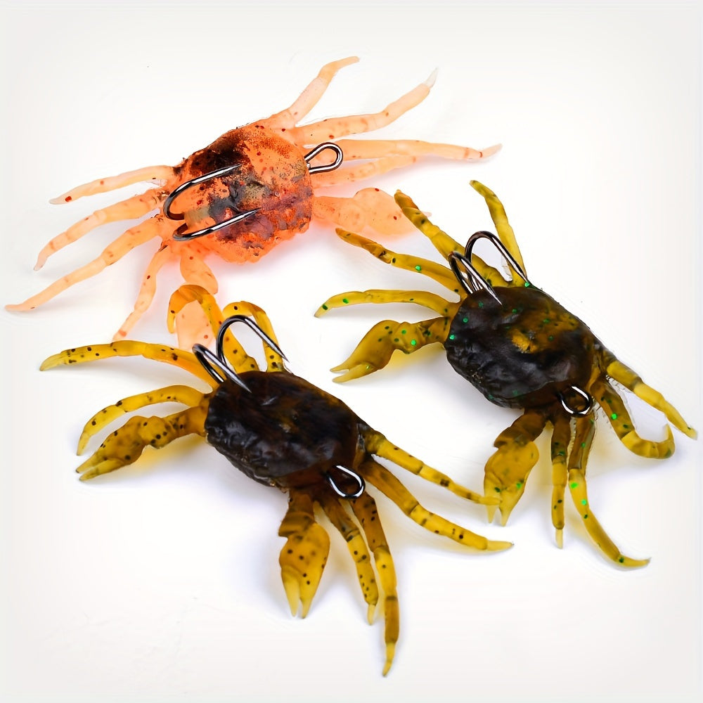 Bionic Crab Soft Bait with Double Hook for Fishing